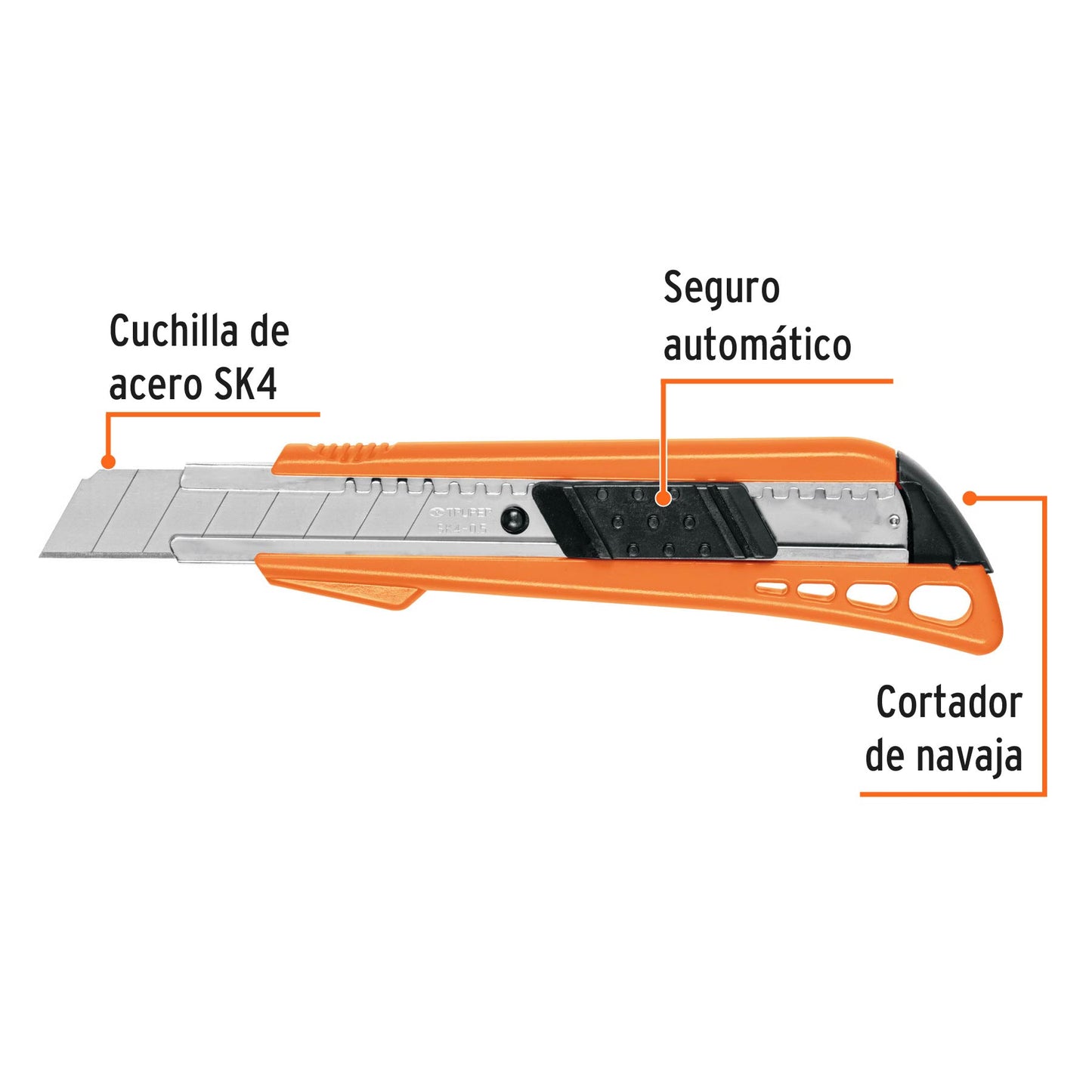 TRUPER Cutter Profesional (Navaja Retráctil) de 6"